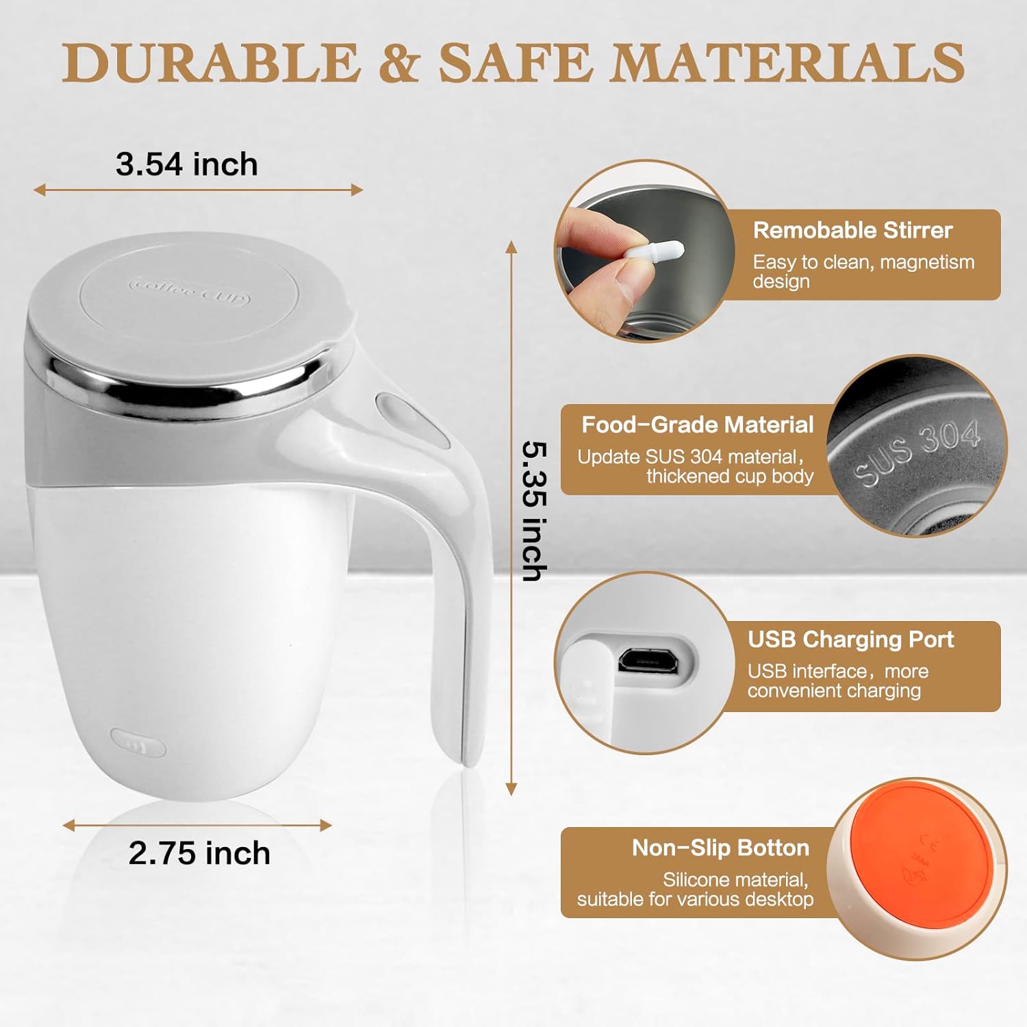 TAZA MEZCLADORA AUTOMATICA ☕ AUTOMATIC STIRRING CUP